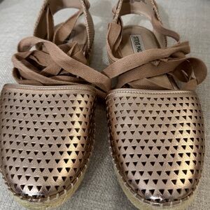 Steve Madden Ramona Rose Gold Lace-up espadrilles